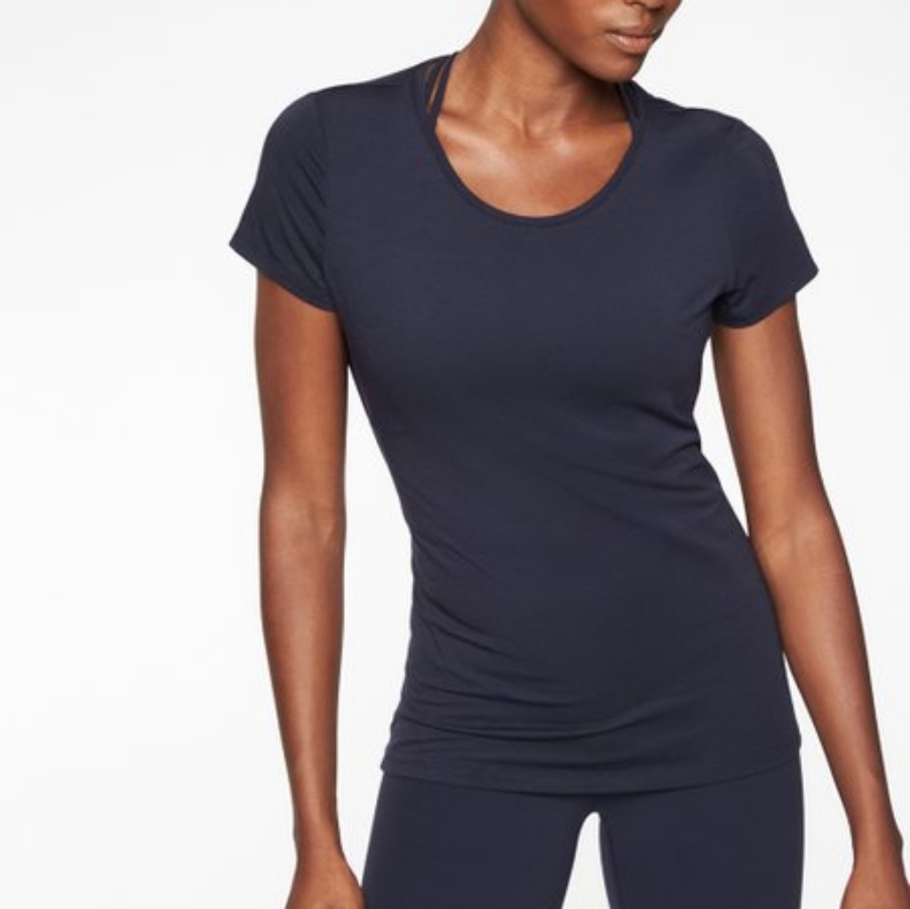 NWT Athleta Encore Tee Navy Blue